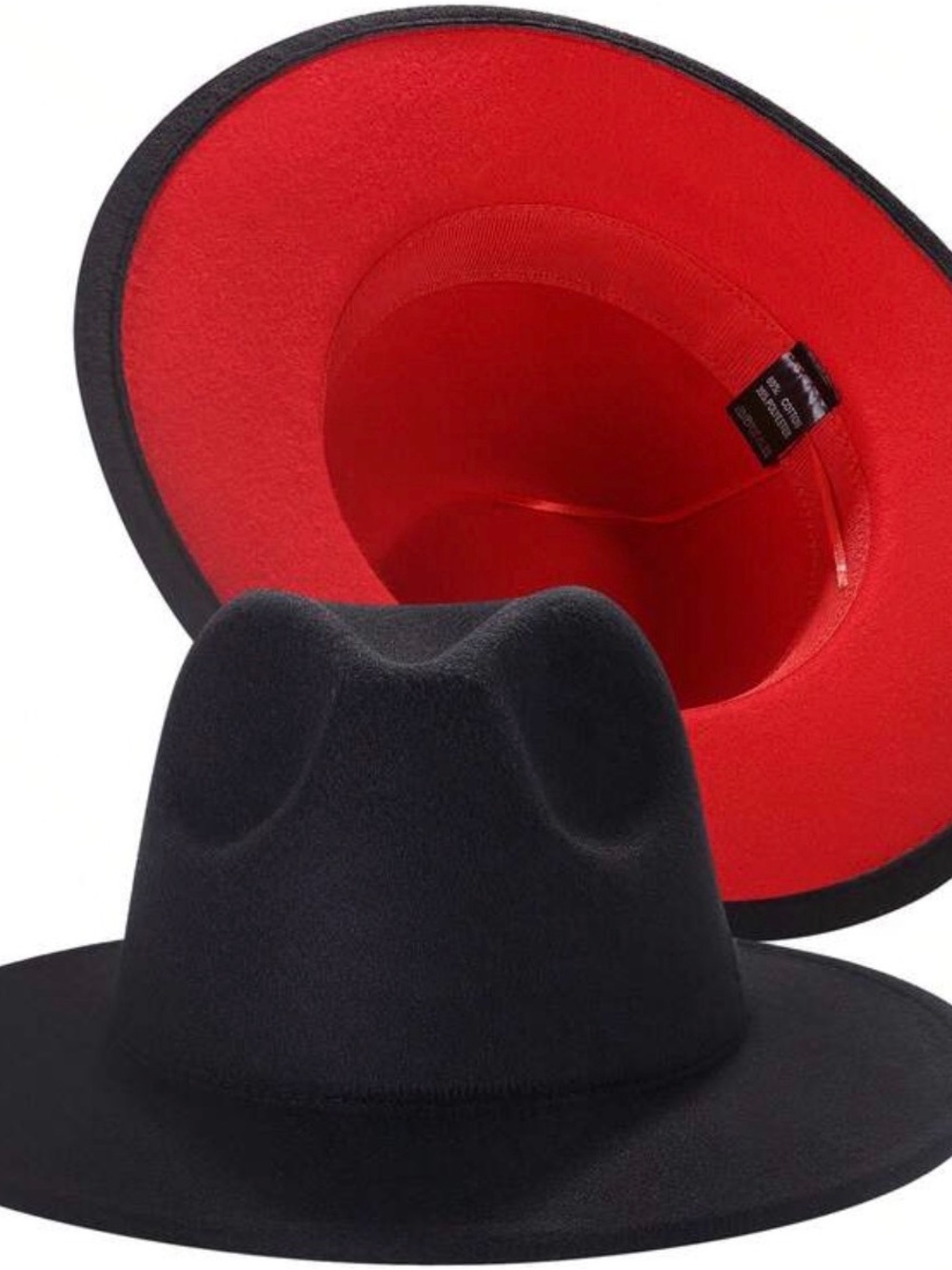 Black red bottom hat one size fits all